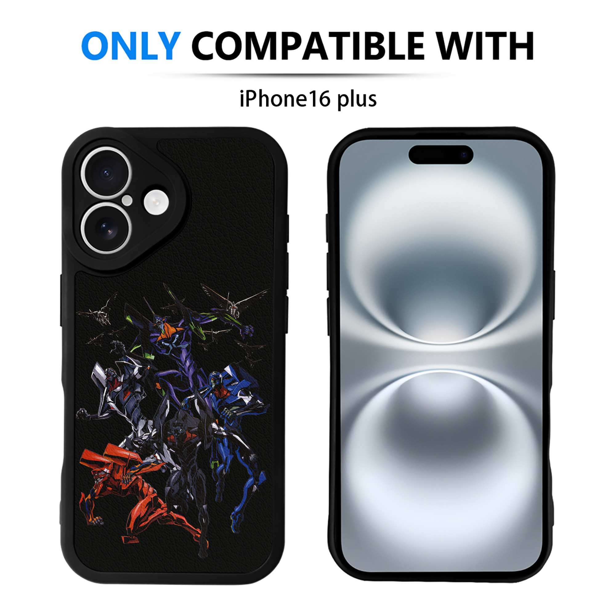 （画像用） EVA 新世紀エヴァンゲリオン 【iPhone 16シリーズ対応】シリコンスマホケース（レザー調） 材質：シリコン